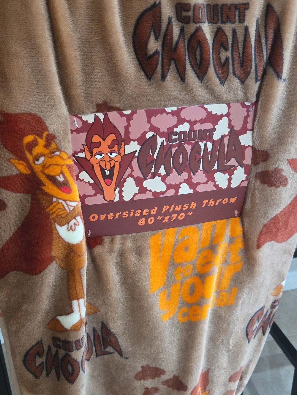 Brown Plush COUNT Chocula Throw Blanket - Picture 2 of 2